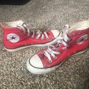Red high top Converse- Great Condition! LOWEST